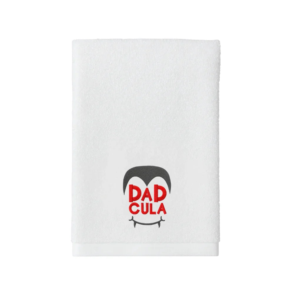 BYFT Embroidered For You Personalised Cotton Towel - Halloween - Dadcula Design High Quality Embroidery Perfect For Gifting
