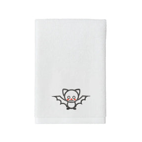BYFT Embroidered For You Personalised Cotton Towel - Halloween - Bat Black Design High Quality Embroidery Perfect For Gifting