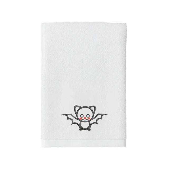 BYFT Embroidered For You Personalised Cotton Towel - Halloween -  Bat Black Design High Quality Embroidery Perfect For Gifting