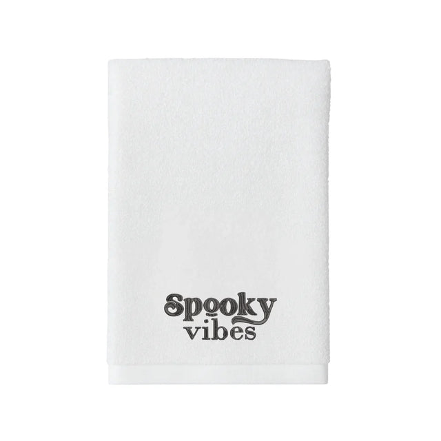 BYFT Embroidered For You Personalised Cotton Towel - Halloween - Spooky Vibes Design High Quality Embroidery Perfect For Gifting