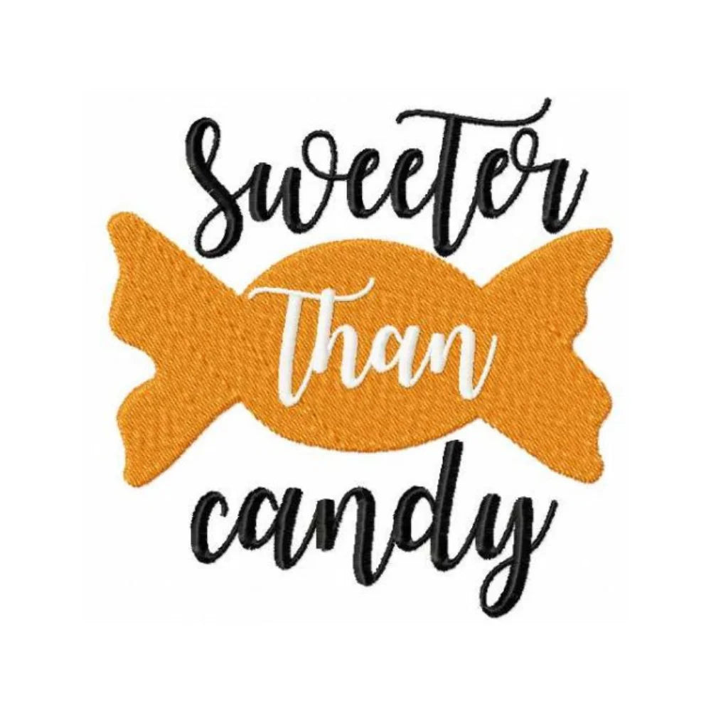 BYFT Embroidered For You Personalised Cotton Towel - Halloween - Sweeter Than Candy Design High Quality Embroidery Perfect For Gifting