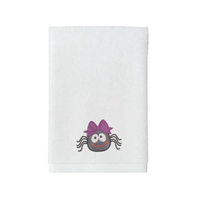 BYFT Embroidered For You Personalised Cotton Towel - Halloween - Spider Design High Quality Embroidery Perfect For Gifting