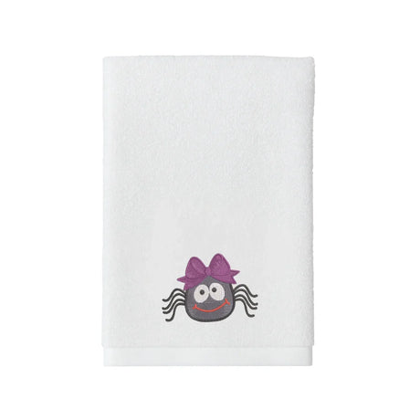 BYFT Embroidered For You Personalised Cotton Towel - Halloween - Spider Design High Quality Embroidery Perfect For Gifting