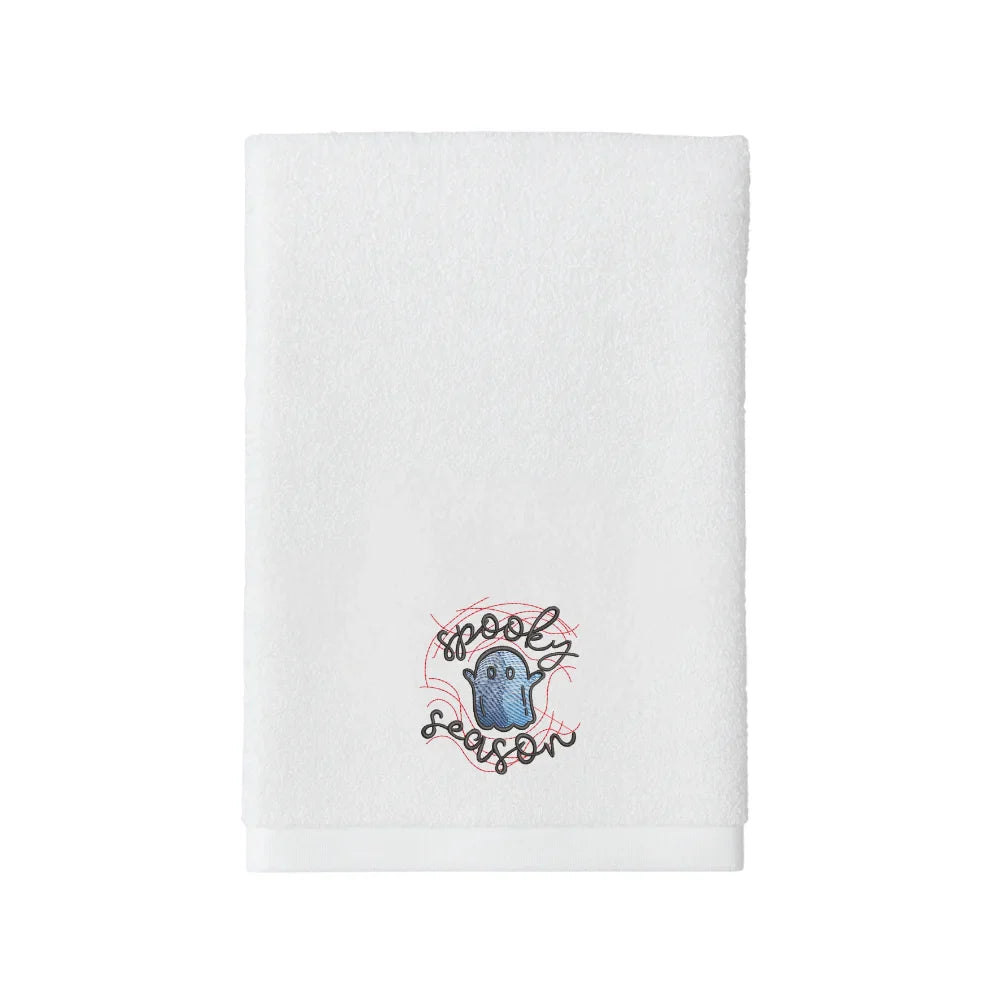 BYFT Embroidered For You Personalised Cotton Towel - Halloween - Spooky Season Design High Quality Embroidery Perfect For Gifting