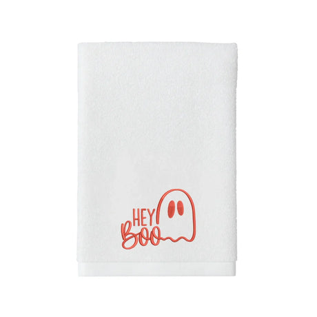 BYFT Embroidered For You Personalised Cotton Towel - Halloween - Hey Boo Design High Quality Embroidery Perfect For Gifting