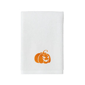 BYFT Embroidered For You Personalised Cotton Towel - Halloween - Pumkin Design High Quality Embroidery Perfect For Gifting
