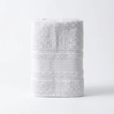 BYFT Home Aura | White Cotton Towel Sets - Soft, Absorbent, Quick-Dry | 550 GSM