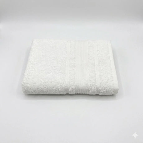 BYFT Home Aura | White Cotton Towel Sets - Soft, Absorbent, Quick-Dry | 550 GSM