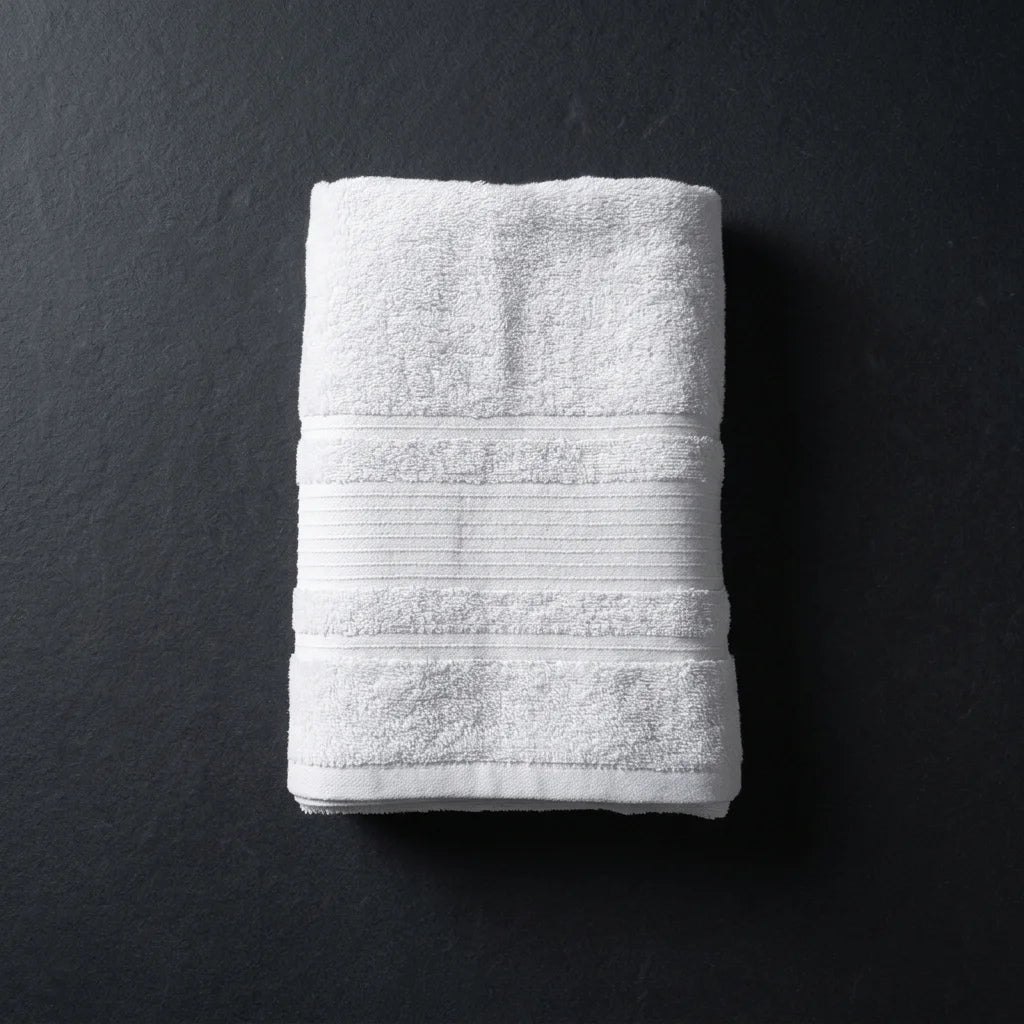 BYFT Home Aura | White Cotton Towel Sets - Soft, Absorbent, Quick-Dry | 550 GSM