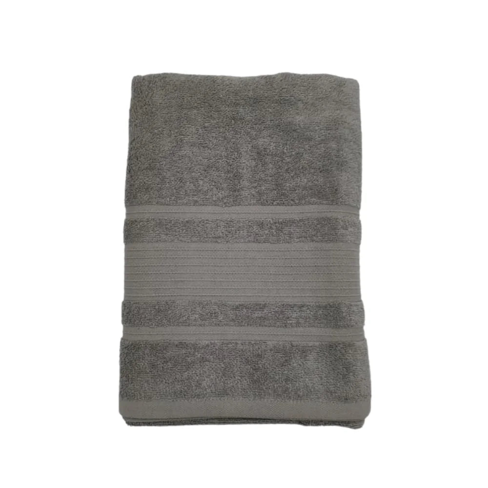 منشفة قطنية فاخرة رمادية من BYFT Home Aura - ناعمة، ماصة، سريعة الجفاف، 550 غرام/متر مربع