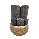BYFT Home Essence | Grey Cotton Towel Sets - Soft, Absorbent, Quick-Dry | 550 GSM