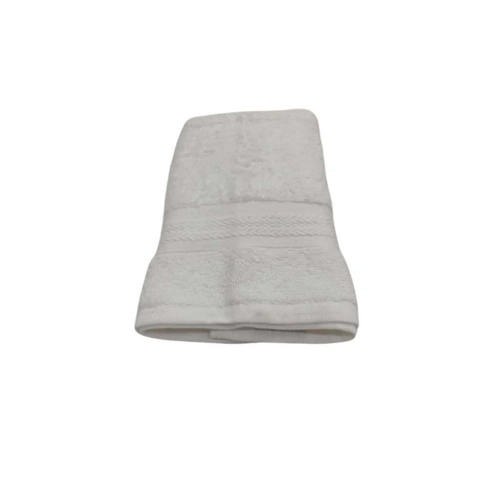 منشفة قطنية بيضاء فاخرة من BYFT Home Essence - ناعمة، ماصة، سريعة الجفاف، 550 غرام/متر مربع