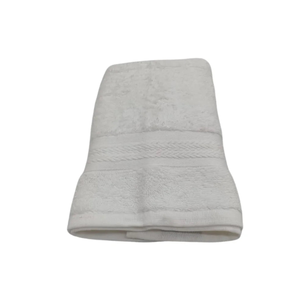 منشفة قطنية بيضاء فاخرة من BYFT Home Essence - ناعمة، ماصة، سريعة الجفاف، 550 غرام/متر مربع