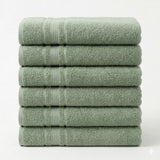 BYFT Home Aura | Green Cotton Towel Sets - Soft, Absorbent, Quick-Dry | 550 GSM