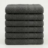 BYFT Home Aura | Grey Cotton Towel Sets - Soft, Absorbent, Quick-Dry | 550 GSM