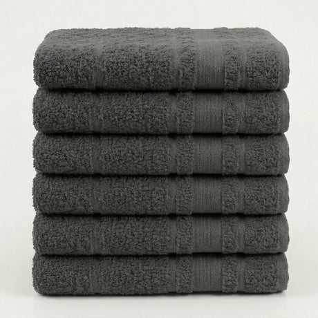 BYFT Home Aura | Grey Cotton Towel Sets - Soft, Absorbent, Quick-Dry | 550 GSM