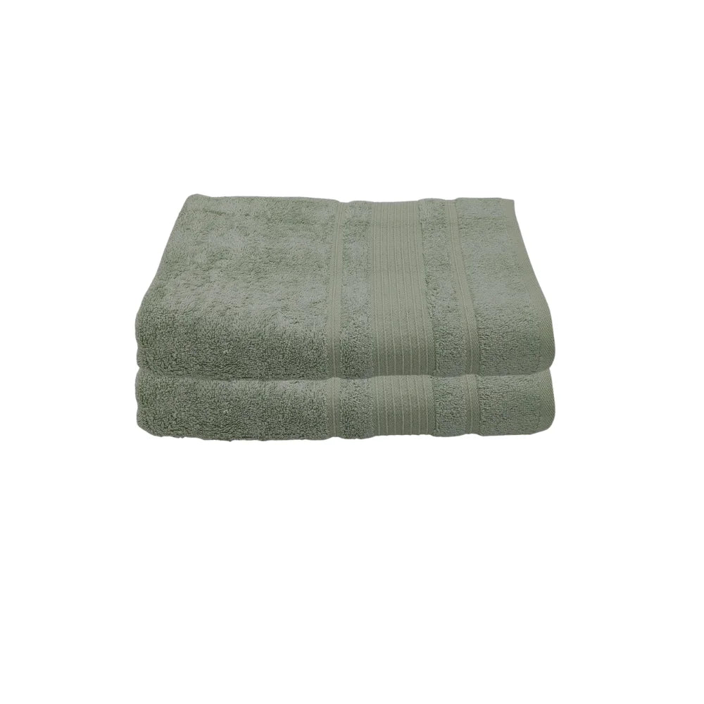 منشفة قطنية فاخرة خضراء من BYFT Home Aura - ناعمة، ماصة، سريعة الجفاف، 550 غرام/متر مربع