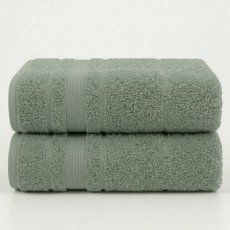 BYFT Home Aura | Green Cotton Towel Sets - Soft, Absorbent, Quick-Dry | 550 GSM