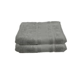 منشفة قطنية فاخرة رمادية من BYFT Home Aura - ناعمة، ماصة، سريعة الجفاف، 550 غرام/متر مربع