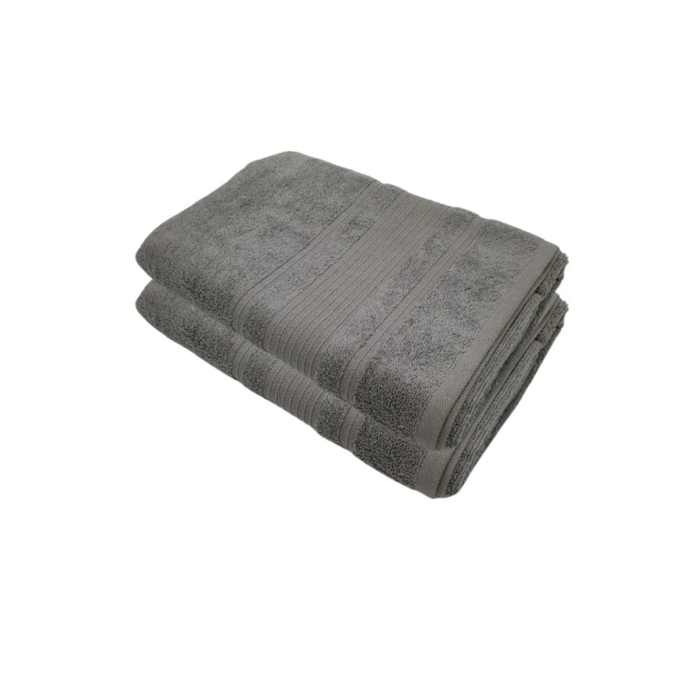 منشفة قطنية فاخرة رمادية من BYFT Home Aura - ناعمة، ماصة، سريعة الجفاف، 550 غرام/متر مربع
