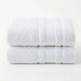 BYFT Home Aura | White Cotton Towel Sets - Soft, Absorbent, Quick-Dry | 550 GSM