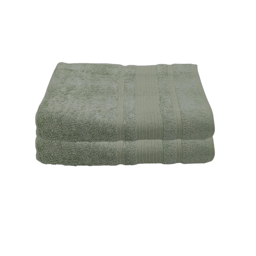 منشفة قطنية فاخرة خضراء من BYFT Home Aura - ناعمة، ماصة، سريعة الجفاف، 550 غرام/متر مربع
