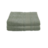 منشفة قطنية فاخرة خضراء من BYFT Home Aura - ناعمة، ماصة، سريعة الجفاف، 550 غرام/متر مربع