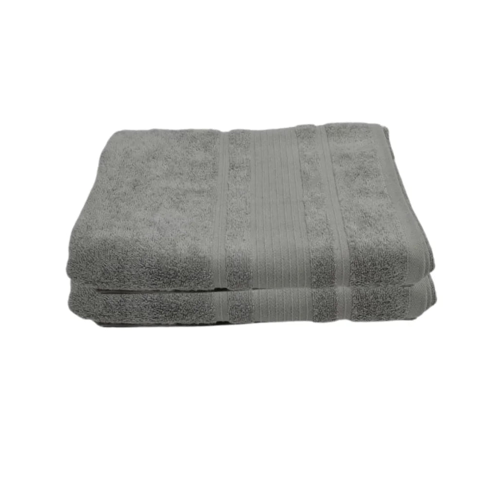 منشفة قطنية فاخرة رمادية من BYFT Home Aura - ناعمة، ماصة، سريعة الجفاف، 550 غرام/متر مربع