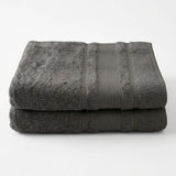 BYFT Home Aura | Grey Cotton Towel Sets - Soft, Absorbent, Quick-Dry | 550 GSM