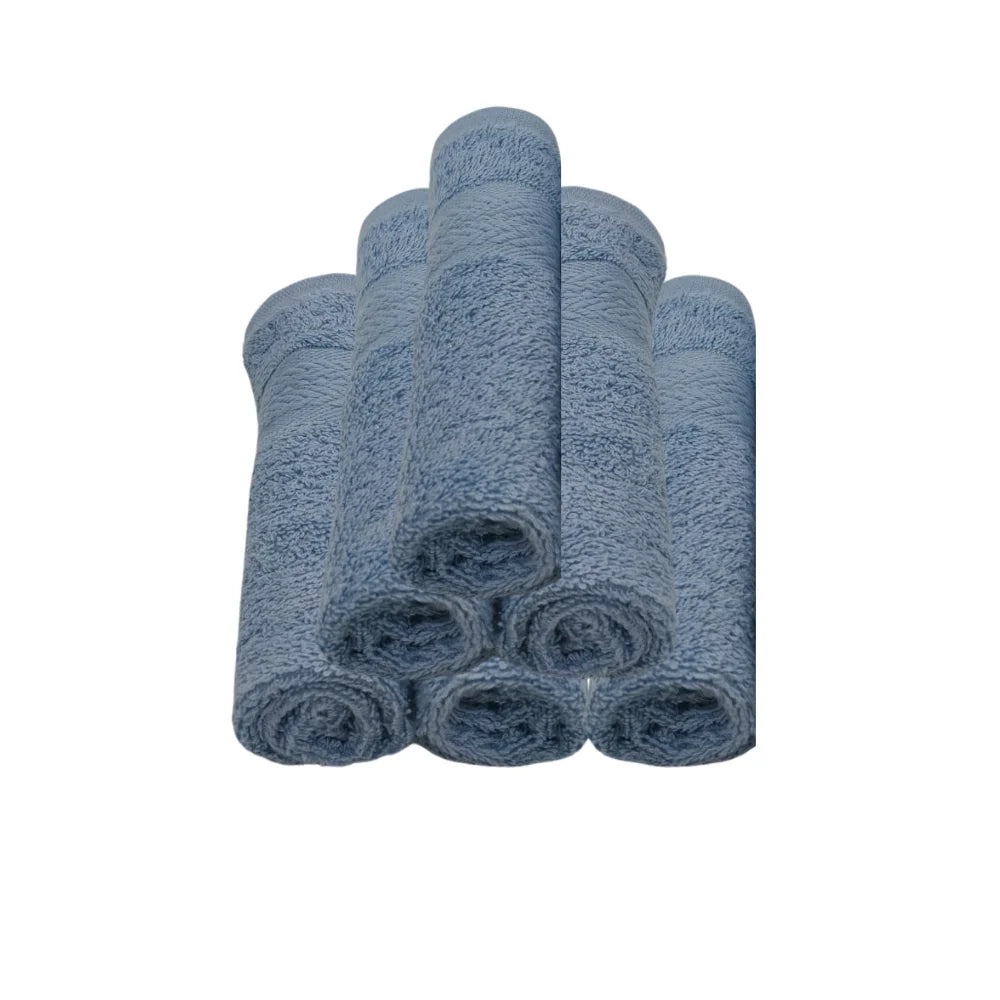 BYFT Home Essence | Blue Cotton Towel Sets - Soft, Absorbent, Quick-Dry | 550 GSM