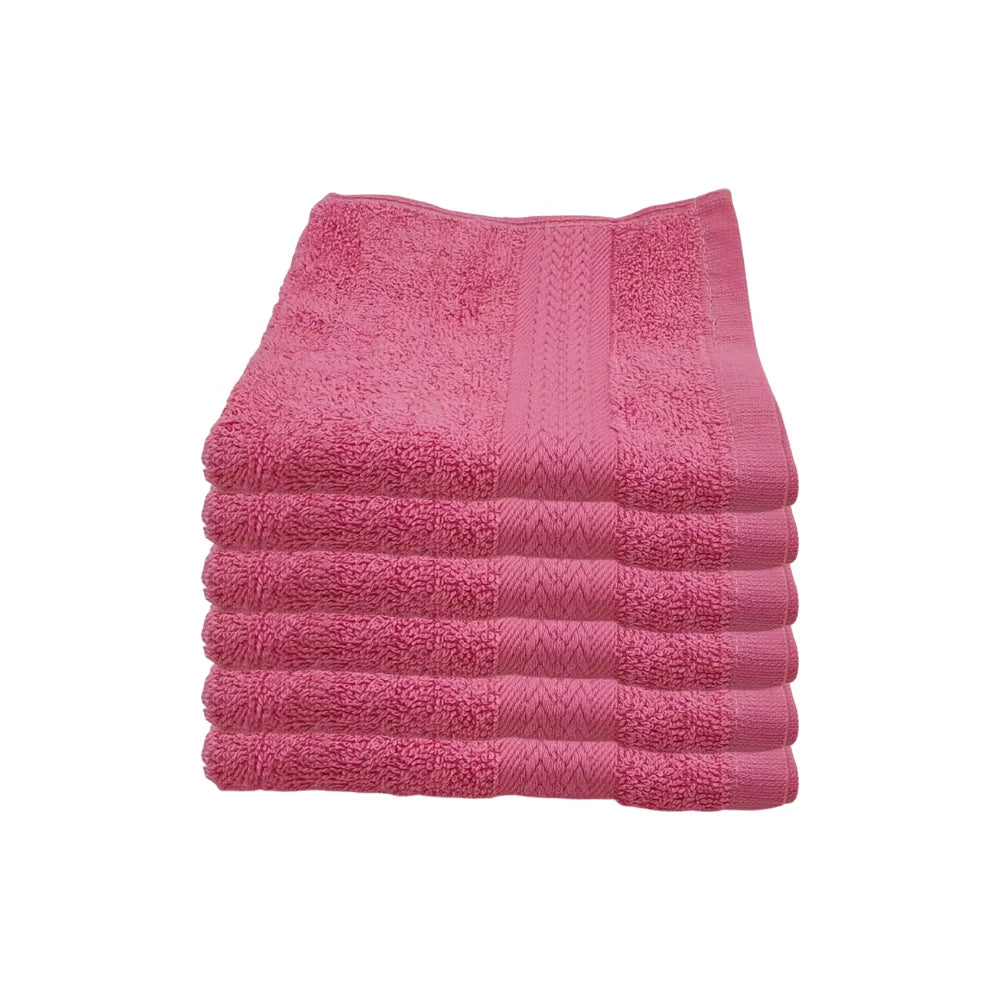 منشفة قطنية فاخرة وردية اللون من BYFT Home Essence - ناعمة، ماصة، سريعة الجفاف، 550 غرام/متر مربع
