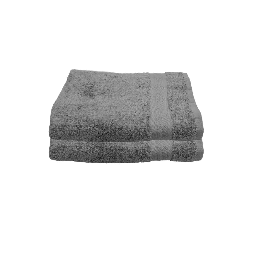 BYFT Home Essence | Grey Cotton Towel Sets - Soft, Absorbent, Quick-Dry | 550 GSM