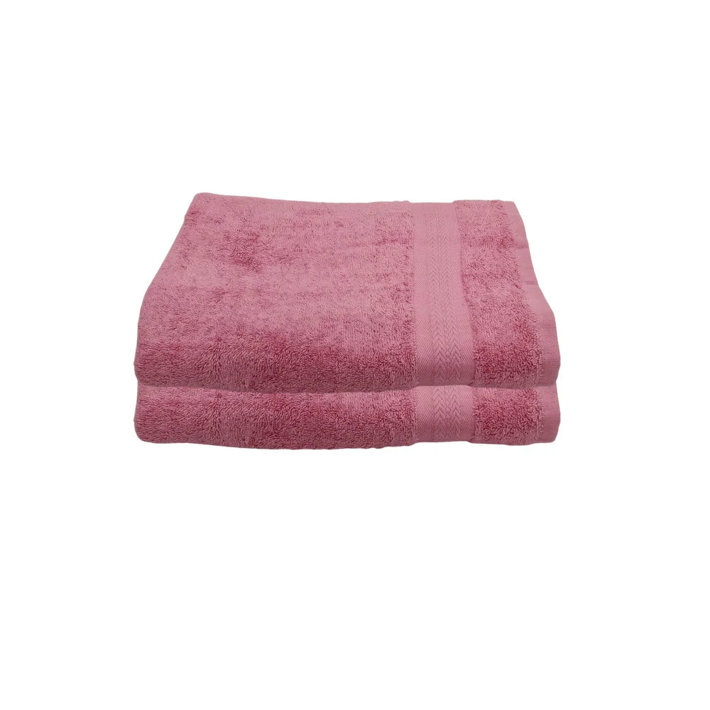 منشفة قطنية فاخرة وردية اللون من BYFT Home Essence - ناعمة، ماصة، سريعة الجفاف، 550 غرام/متر مربع