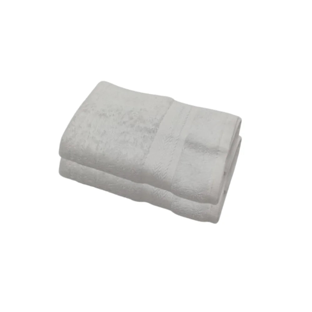 منشفة قطنية بيضاء فاخرة من BYFT Home Essence - ناعمة، ماصة، سريعة الجفاف، 550 غرام/متر مربع