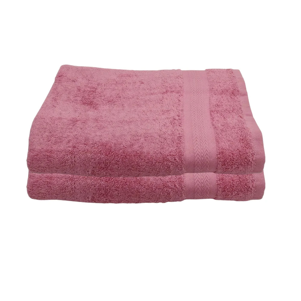 BYFT Home Essence | Pink Cotton Towel Sets - Soft, Absorbent, Quick-Dry | 550 GSM