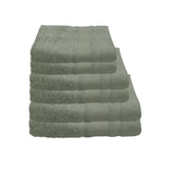 منشفة قطنية فاخرة خضراء من BYFT Home Aura - ناعمة، ماصة، سريعة الجفاف، 550 غرام/متر مربع