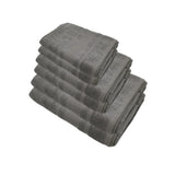 منشفة قطنية فاخرة رمادية من BYFT Home Aura - ناعمة، ماصة، سريعة الجفاف، 550 غرام/متر مربع