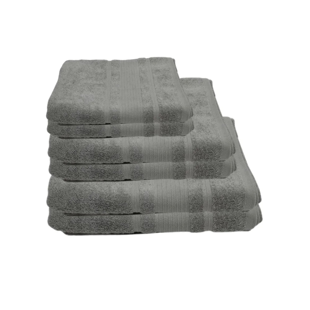 منشفة قطنية فاخرة رمادية من BYFT Home Aura - ناعمة، ماصة، سريعة الجفاف، 550 غرام/متر مربع