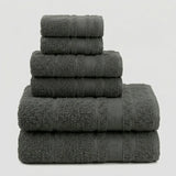 BYFT Home Aura | Grey Cotton Towel Sets - Soft, Absorbent, Quick-Dry | 550 GSM