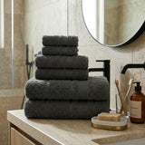 BYFT Home Aura | Grey Cotton Towel Sets - Soft, Absorbent, Quick-Dry | 550 GSM