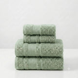 BYFT Home Aura | Green Cotton Towel Sets - Soft, Absorbent, Quick-Dry | 550 GSM