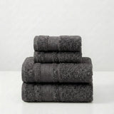 BYFT Home Aura | Grey Cotton Towel Sets - Soft, Absorbent, Quick-Dry | 550 GSM