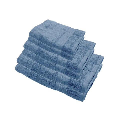 BYFT Home Essence | Blue Cotton Towel Sets - Soft, Absorbent, Quick-Dry | 550 GSM