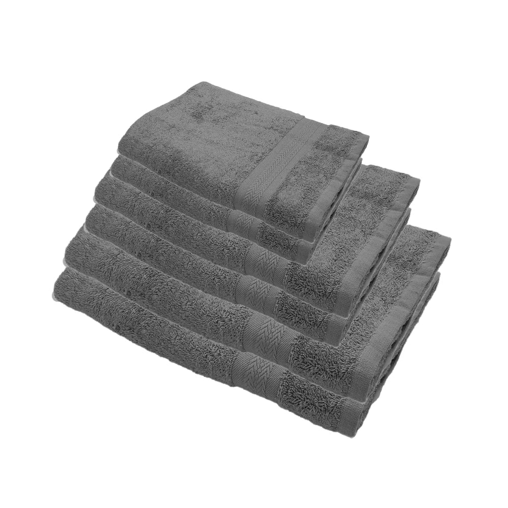 BYFT Home Essence | Grey Cotton Towel Sets - Soft, Absorbent, Quick-Dry | 550 GSM