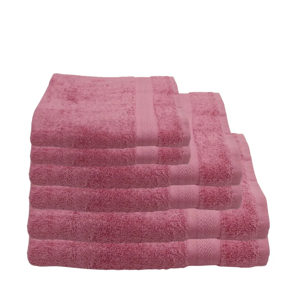 منشفة قطنية فاخرة وردية اللون من BYFT Home Essence - ناعمة، ماصة، سريعة الجفاف، 550 غرام/متر مربع