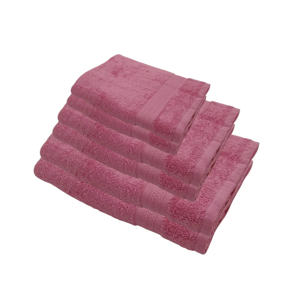 BYFT Home Essence | Pink Cotton Towel Sets - Soft, Absorbent, Quick-Dry | 550 GSM
