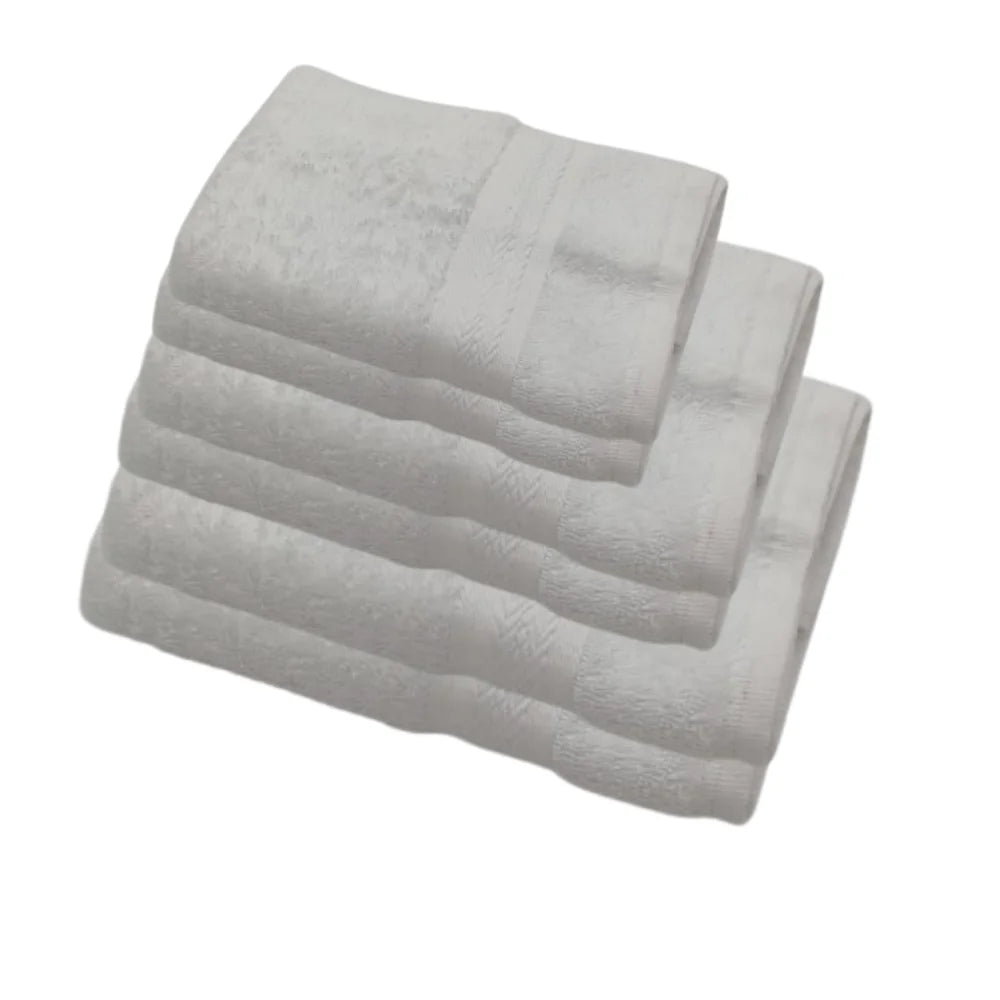BYFT Home Essence | White Cotton Towel Sets - Soft, Absorbent, Quick-Dry | 550 GSM