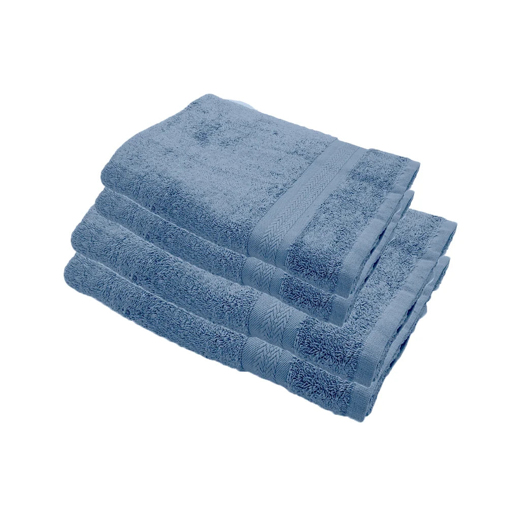 BYFT Home Essence Cotton Towel Blue Luxury - Soft, Absorbent, Quick-Dry, 550 GSM