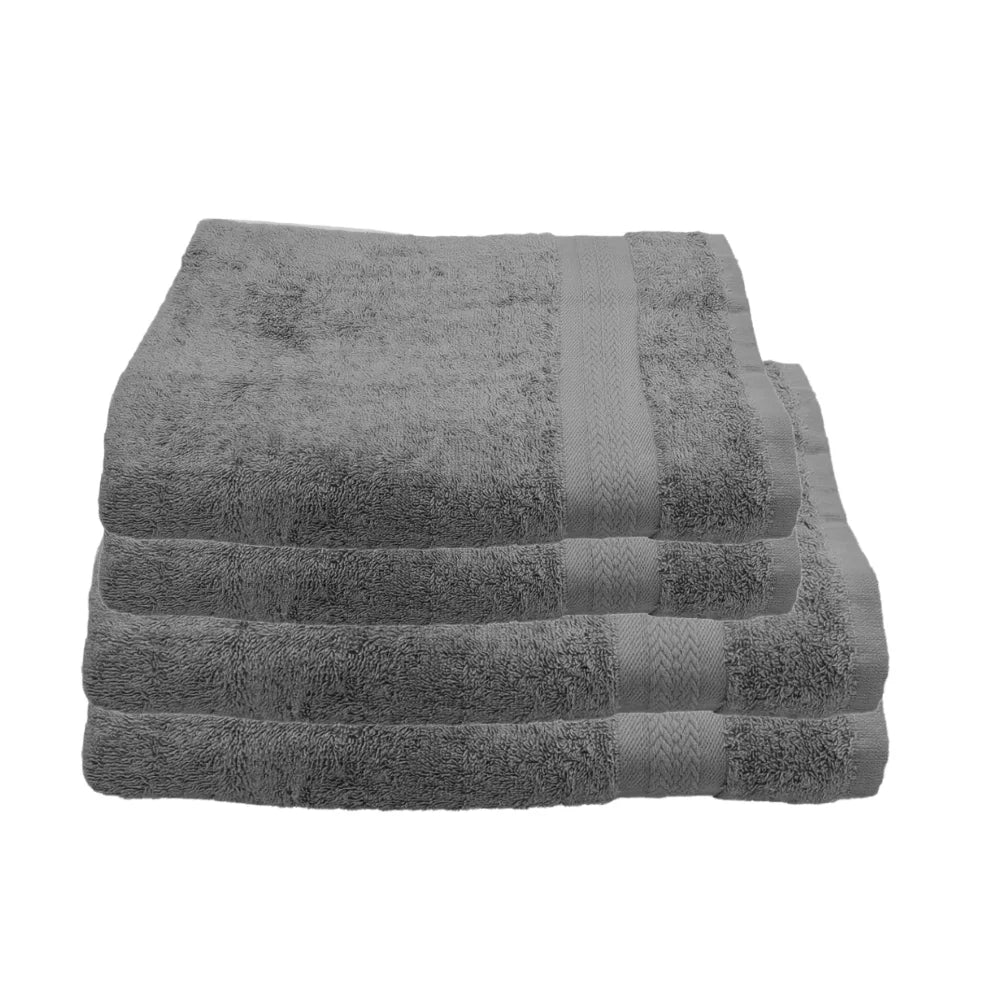 BYFT Home Essence Cotton Towel Grey Luxury - Soft, Absorbent, Quick-Dry, 550 GSM