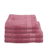 منشفة قطنية فاخرة وردية اللون من BYFT Home Essence - ناعمة، ماصة، سريعة الجفاف، 550 غرام/متر مربع